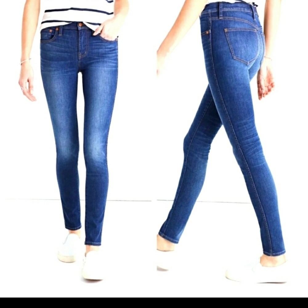 Madewell 9" High Rise Skinny Blue Denim Women's Jeans Size 26P
